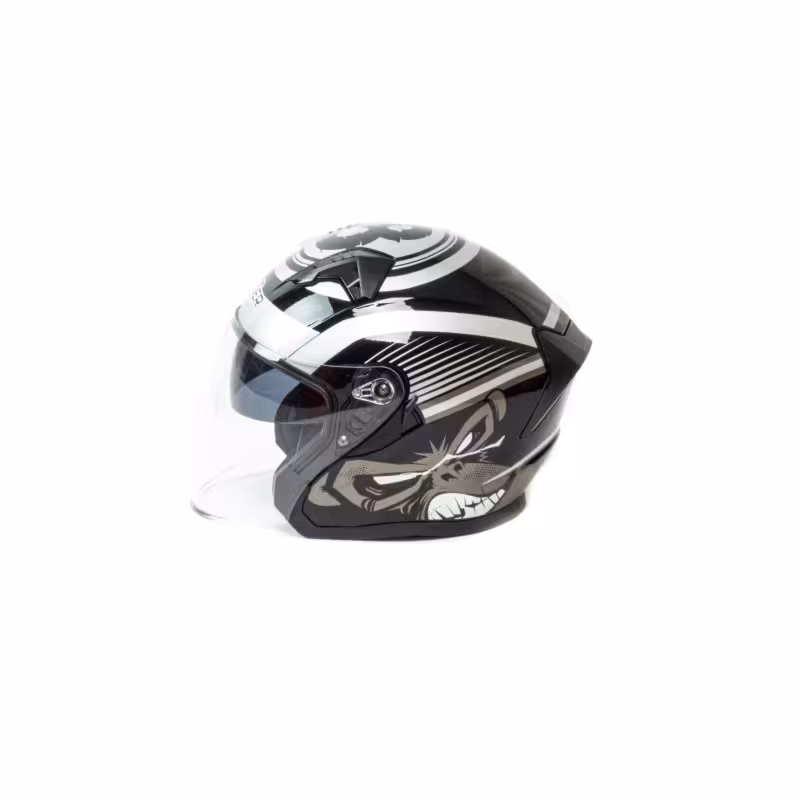 Мотошлем Hizer J228, черный/серый, размер L