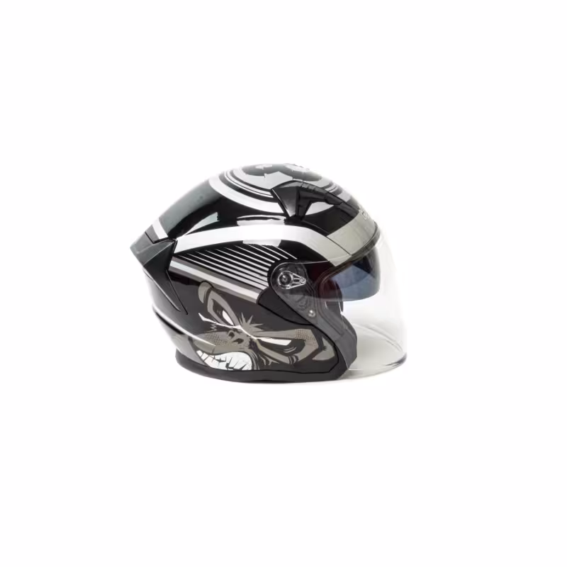 Мотошлем Hizer J228, черный/серый, размер L