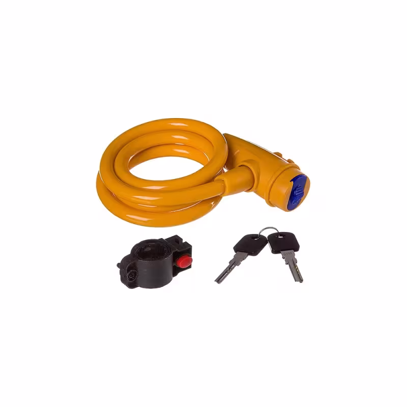 Замок противоугонный STG TY596, 10/1000 мм, оранжевый