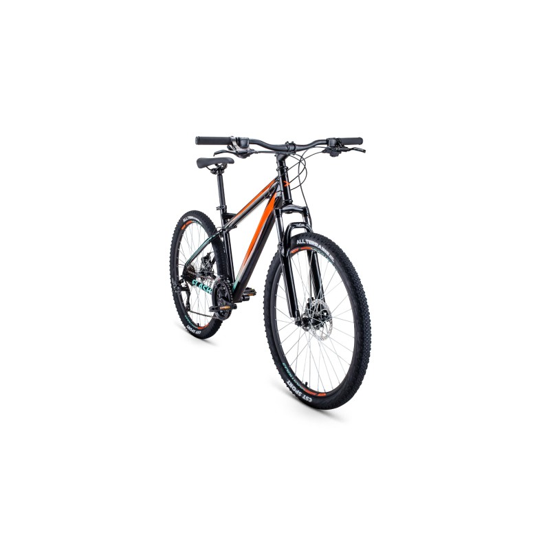 Велосипед горный Forward Flash 2.0 D 26 ( 21 скорость, рост 15 ) черный/оранжевый