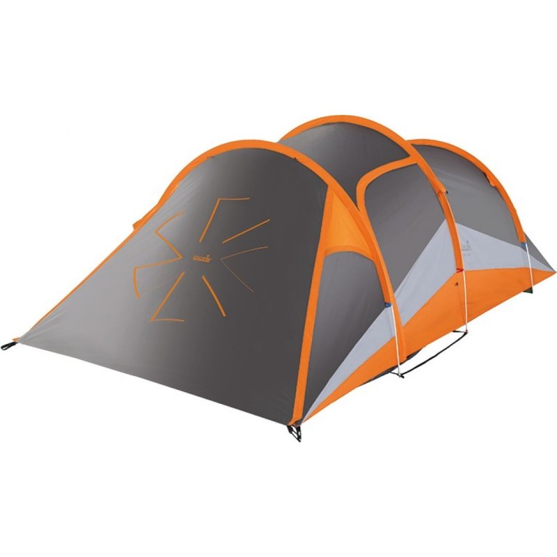 Палатка туристическая Norfin Helin 3 Alu NS, 3-местная, 400х180х125 см, серый/оранжевый