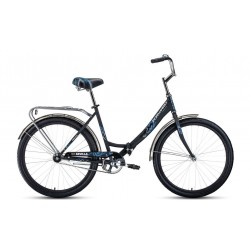 Велосипед Forward Sevilla 1.0 26",1 скорость, рост 18,5", черный матовый/белый
