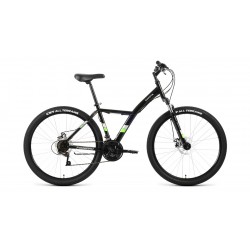 Велосипед Forward Dakota 2.0 D 27,5", 18 скоростей, рост 16,5", черный/ярко-зеленый