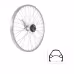 Колесо велосипедное в сборе Forward 20R2SN, 20", заднее, втулка GJ-FL-020, 1 скорость, на гайках, под ножной тормоз, двустеночный обод
