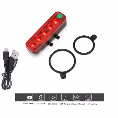 Фонарь велосипедный задний Qixun QX-W05, 300 lm, 3 режима 