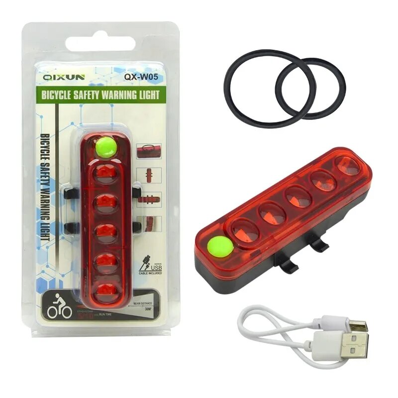 Фонарь велосипедный задний Qixun QX-W05, 300 lm, 3 режима 