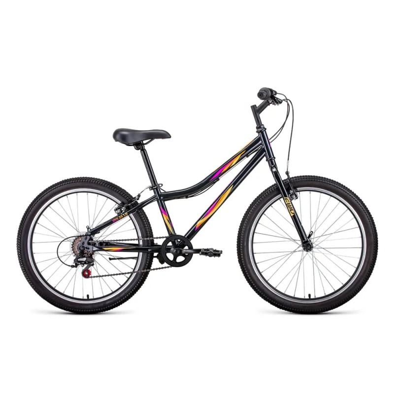Велосипед 24 Forward Iris 1.0, размер 12", 6 скоростей, серый/розовый