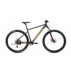 Велосипед горный  Forward Sporting 29 XX, черный матовый/золотой