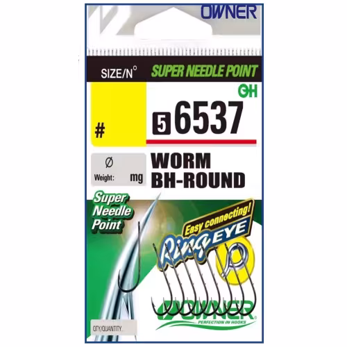Крючок Owner Worm BH-Round BC №6