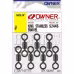 Вертлюг Owner King Stainless Swivel black 52445-08, №8, 15шт
