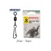 Вертлюг Owner Hooked Snap Swivel 52567 №8, 21 кг, 9 шт