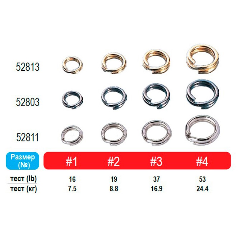 Кольцо заводное Owner Sprit Ring Regular Wire 52803-04, № 4, 18 шт
