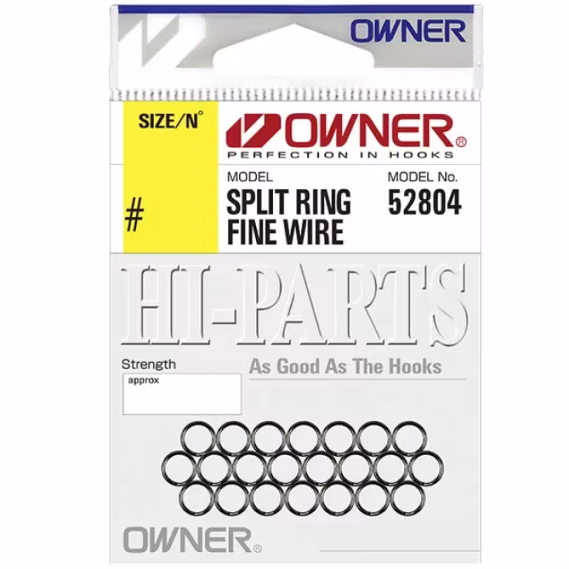 Кольцо заводное Owner Split Ring Fine Wire 52804-0, № 0, 24 шт