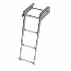 Трап телескопический Техномарин 040131WT, 3 ступени, 276 мм, белый, нижнее крепление