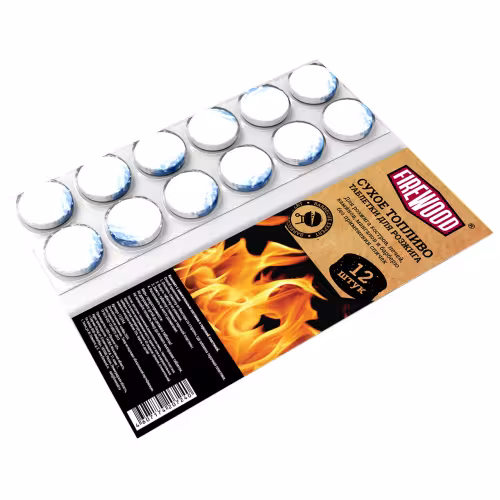 Сухое горючее для розжига FireWood, 12 шт