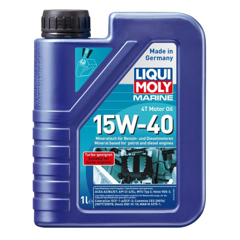 Масло моторное минеральное для 4Т лодочных моторов Liqui Moly 15W40, 1 л