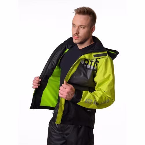 Куртка-дождевик мужская Starks Dry Rain, мембрана, желтый/серый, размер XL, 182 см