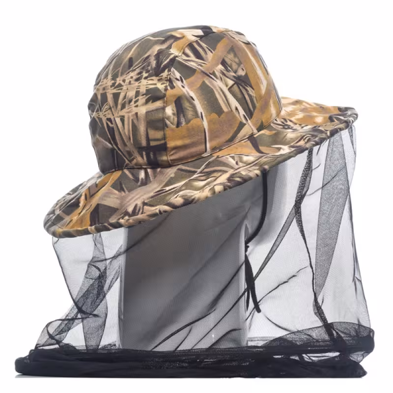 Панама-накомарник Huntsman (Восток) Антигнус, смесовая ткань, принт Камыш, размер 58