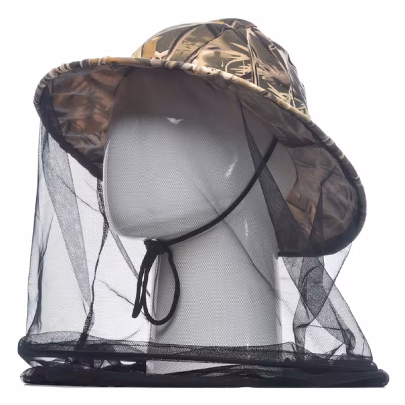 Панама-накомарник Huntsman (Восток)  Антигнус, Смесовая ткань, принт Камыш, размер 60