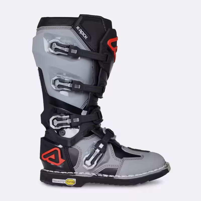 Мотоботы кроссовые Acerbis X-Rock Black/Grey, черный/серый, размер 44