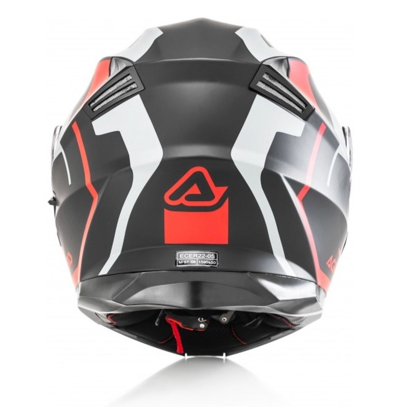 Мотошлем Acerbis Serel Black/Red, черный/красный, размер XXL