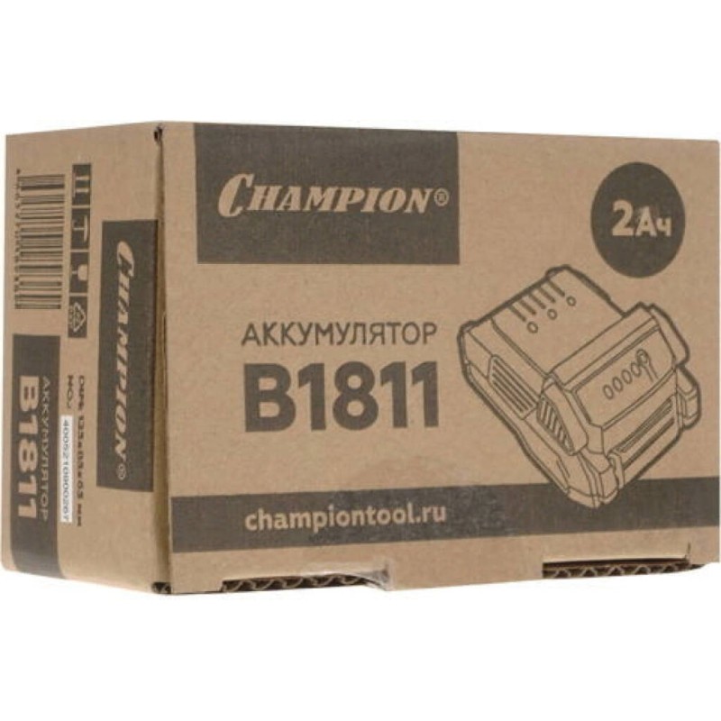 Аккумулятор Champion B1811, 18В, 2Ач, Li-lon
