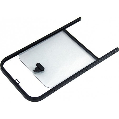 Форточка накладная со сдвижным стеклом, правая 607x334