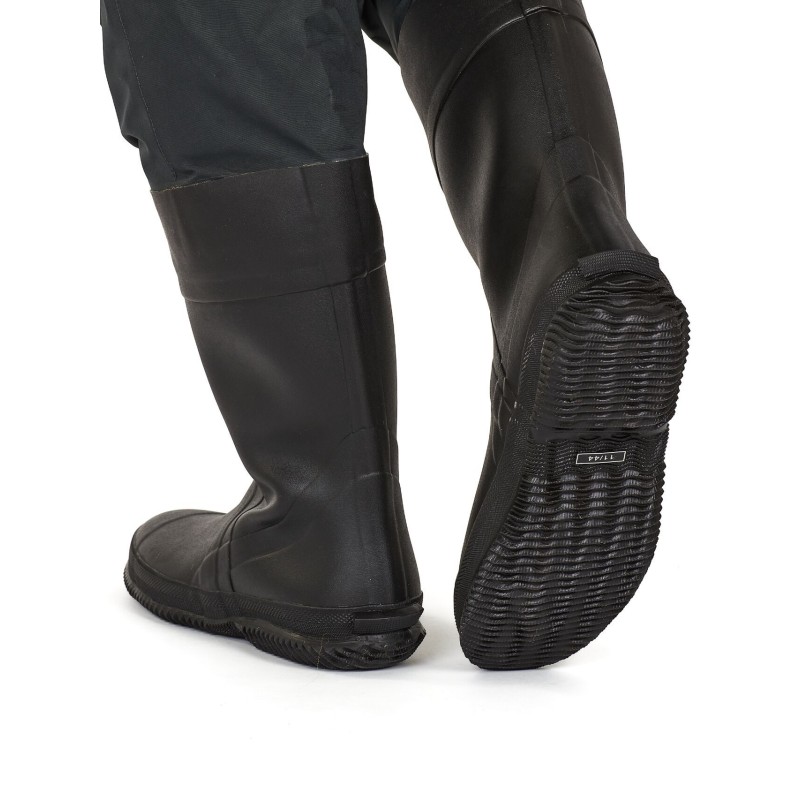 Полукомбинезон-вейдерсы Norfin Pilot Bootfoot, ткань Мембрана, черный/серый, размер 44-LS