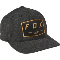 Кепка-бейсболка Fox Badge Flexfit Hat Black, хлопок, черный, размер L/XL