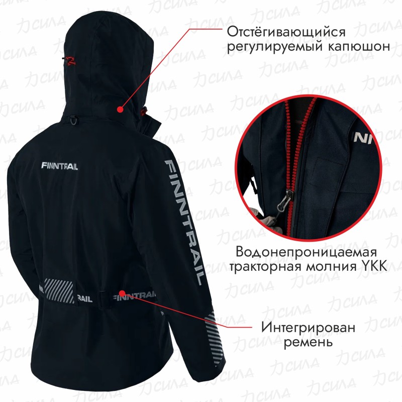 Куртка мужская Finntrail Speedmaster 4026, мембрана Hard-Tex, графит, размер XS