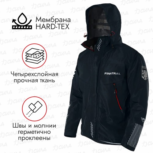 Куртка мужская Finntrail Speedmaster 4026, мембрана Hard-Tex, графит, размер XS