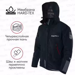 Куртка мужская Finntrail Speedmaster 4026, мембрана Hard-Tex, черный, размер 48-50 (M), 170-180 см