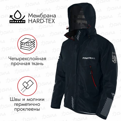 Куртка мужская Finntrail Speedmaster 4026, мембрана Hard-Tex, графит, размер 50-52 (L), 175-185 см