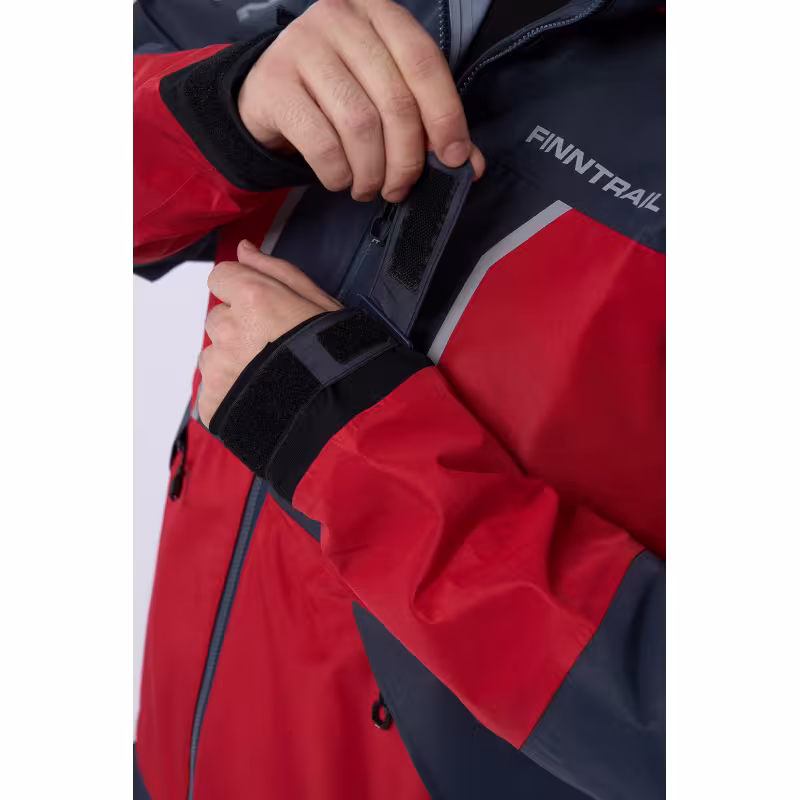Костюм мужской Finntrail Excalibur 3430 Red, мембрана Hard-Tex, красный, размер 44-46 (S), 165-175 см