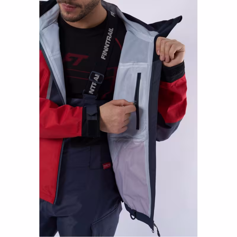 Костюм мужской Finntrail Excalibur 3430 Red, мембрана Hard-Tex, красный, размер 58-60 (XXL), 185-195 см