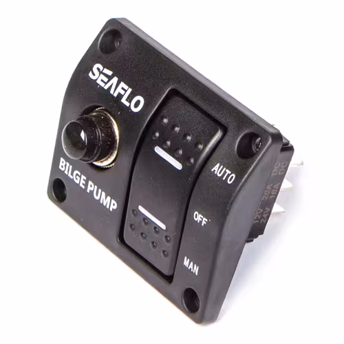 Панель бортового питания с трехпозиционным переключателем SeaFlo, 12V/24V