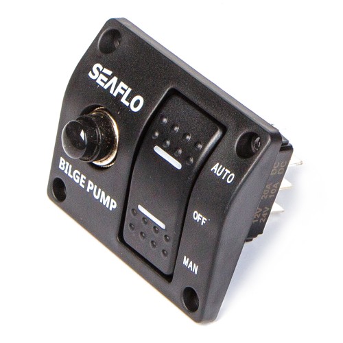 Панель бортового питания с трехпозиционным переключателем SeaFlo, 12V/24V