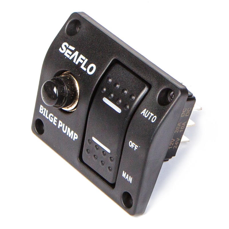 Панель бортового питания с трехпозиционным переключателем SeaFlo, 12V/24V