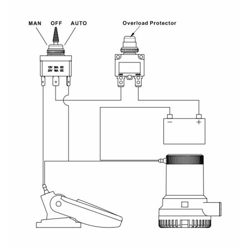 Панель бортового питания с трехпозиционным переключателем SeaFlo, SFSP-015-01