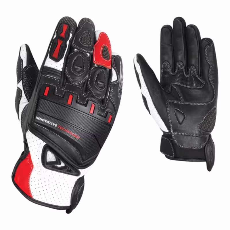 Мотоперчатки Hizer AT-4136, кожа/текстиль, черный, размер XL