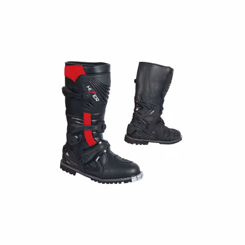 Мотоботы кроссовые Hizer AT-6090 черный/красный, размер 43