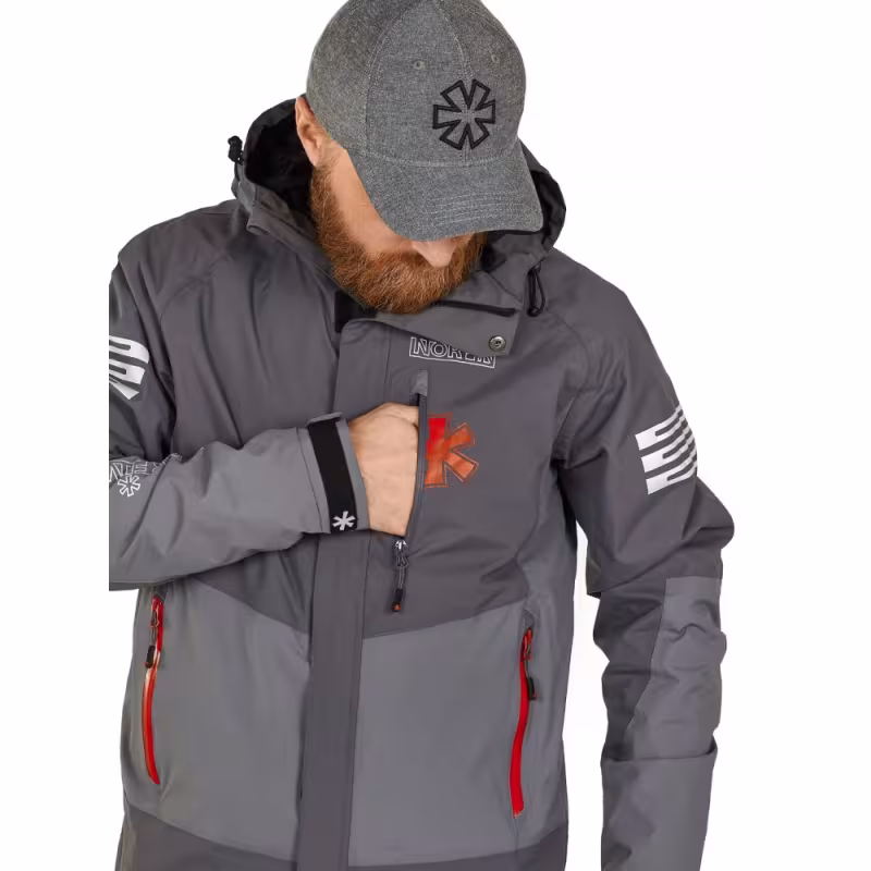 Костюм мужской Norfin Mirage 04, ткань Breathable, серый, размер 44-46 (S ),168-174 см 