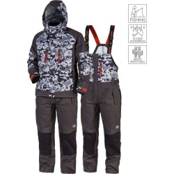 Костюм мужской Norfin Pro Dry 3 Camo 02, ткань Nortex Breathable, серый камуфляж, размер 48-50 (M), 172-174 см