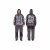 Костюм мужской Norfin Pro Dry 3 Camo 03, ткань Nortex Breathable, серый камуфляж, размер 52-54 (L), 173-175 см