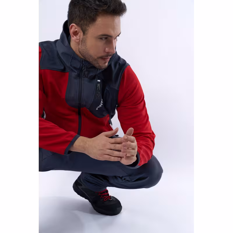 Куртка мужская Finntrail Softshell Nitro 1320, ткань Софтшелл,  красный, размер 62-64  (XXXL), 190-200 см