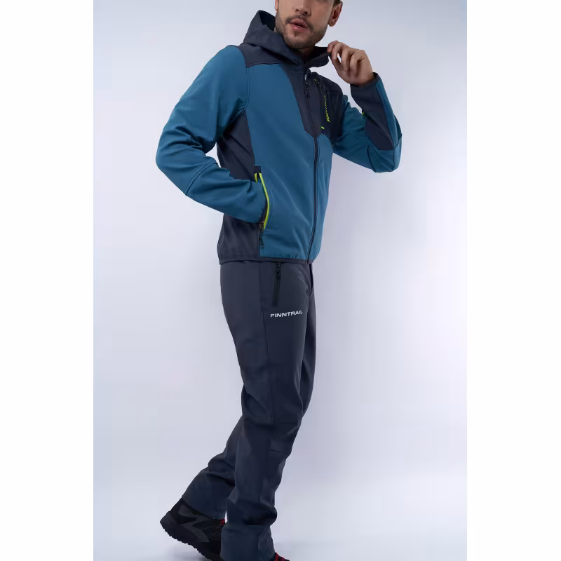 Брюки мужские Finntrail Nitro 4603, ткань Софтшелл, серый, размер 58-60 (XXL), 185-195 см