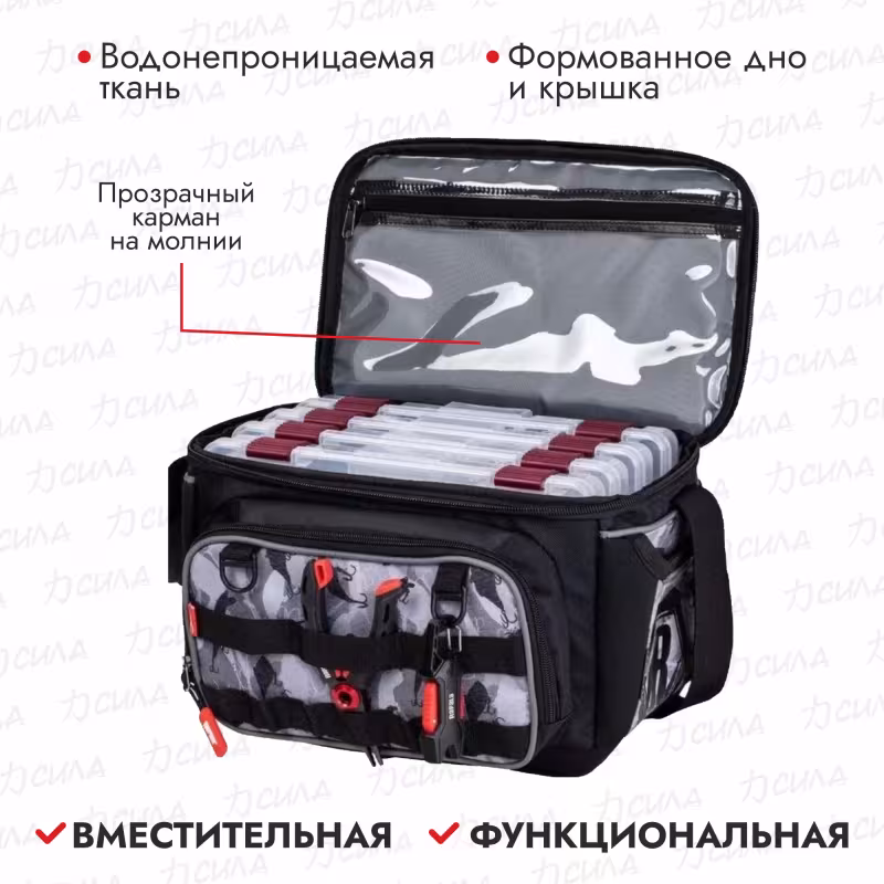 Сумка Rapala LureCamo Tackle Bag Lite, черный камуфляж