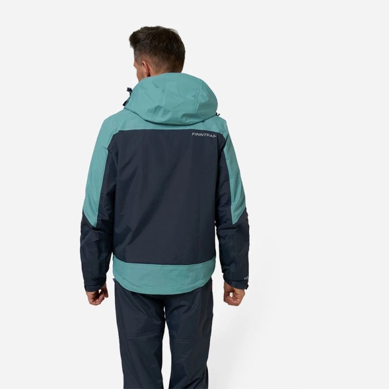 Костюм мужской Finntrail Lightsuit 3503 Petrol, мембрана Hard-Tex, зеленый, размер 50-52 (L), 175-185 см