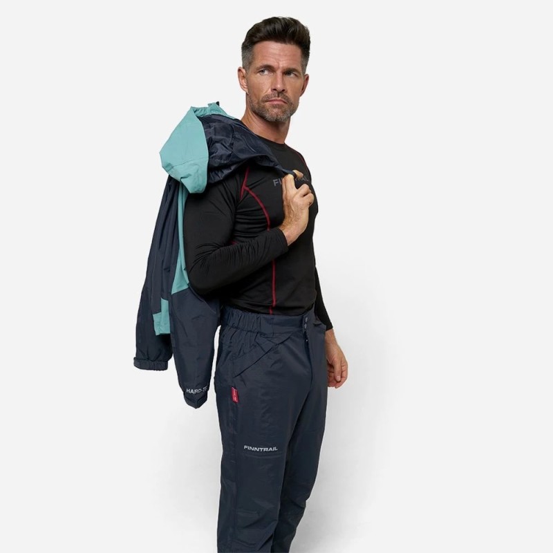 Костюм мужской Finntrail Lightsuit 3503 Petrol, мембрана Hard-Tex, зеленый, размер 50-52 (L), 175-185 см