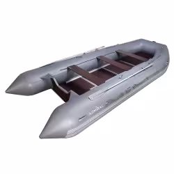 Надувная лодка ПВХ Адмирал 520, пайол фанерный, серый